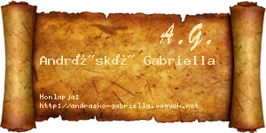 Andráskó Gabriella névjegykártya